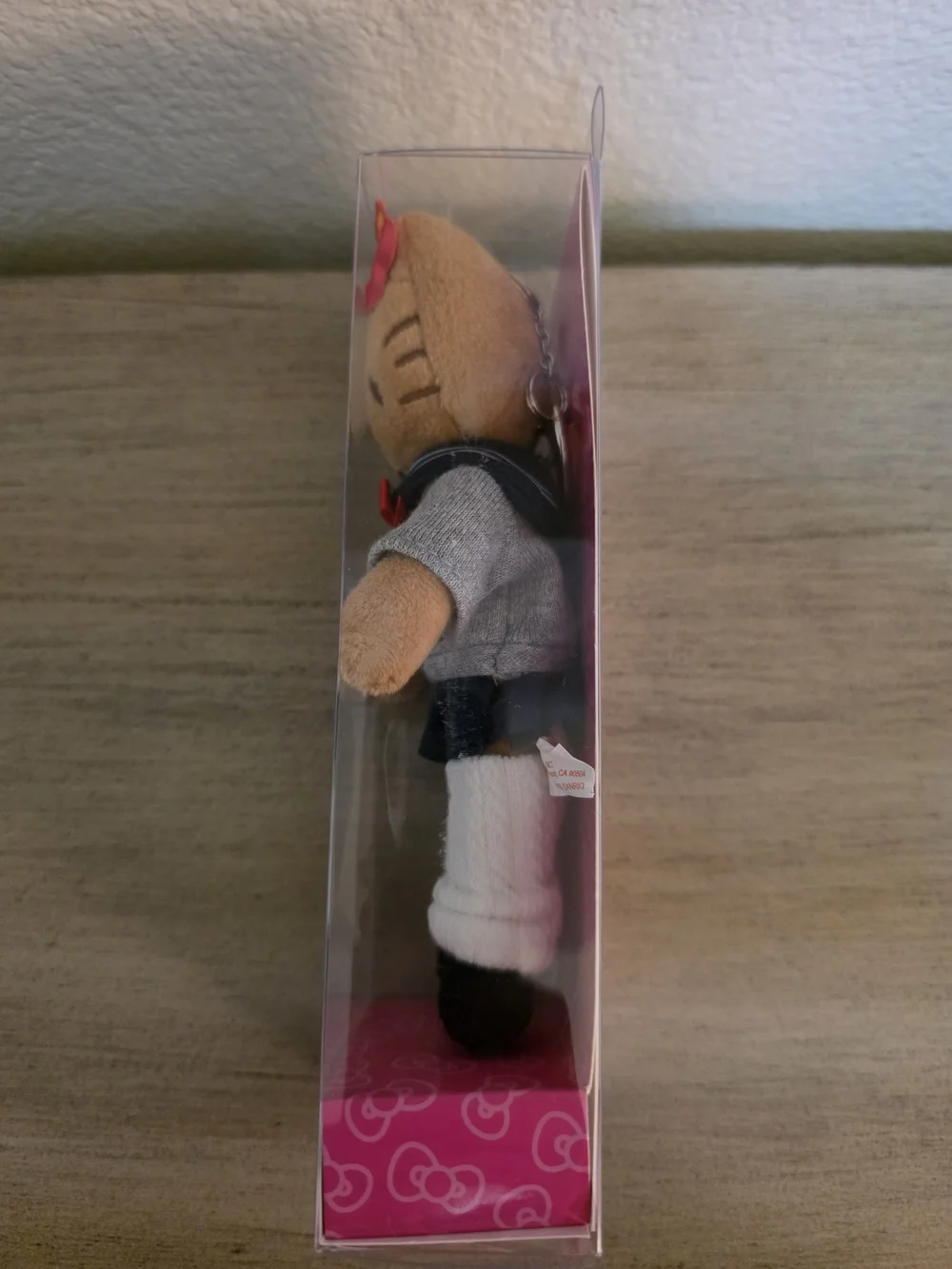 Hello Kitty Brown Plush with Navy Sailor Outfit and Red Bow Bag Clip
